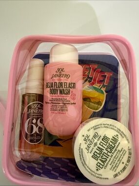 Brand new!!! Sol de Janeiro Beija Flor Elasti Body Wash & Cream Trio - mini